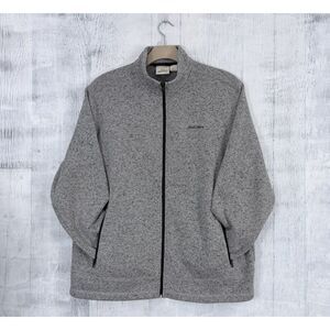 Field and Stream Full Zip Fleece Jacket Men's XL Gray Embroidered Logo Pockets